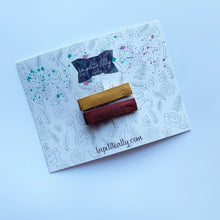 Charger l'image dans la galerie, Pincette suède ocre & bordeaux