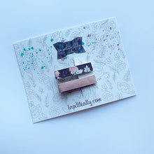 Charger l'image dans la galerie, Pincette feuilles & suède rose