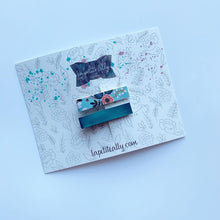 Charger l'image dans la galerie, Pincette fleuris & sarcelle pâle