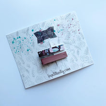 Charger l'image dans la galerie, Pincette fleuris bourgogne & vieux rose