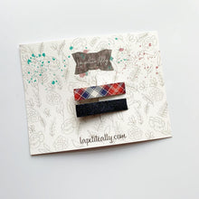 Charger l'image dans la galerie, Pincette carreaux et marine brillant