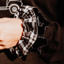 Charger l'image dans la galerie, Chouchou tartan noir