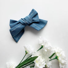 Charger l'image dans la galerie, Bouclette denim rayé foncé