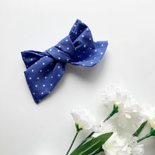 Charger l'image dans la galerie, Bouclette pois bleu denim