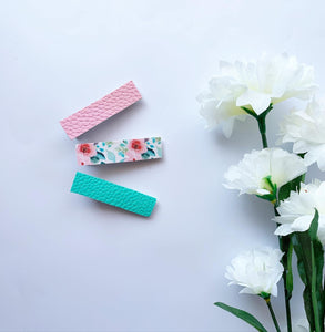 Pincette Turquoise & rose